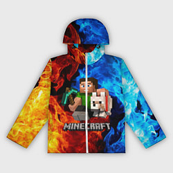 Ветровка с капюшоном женская MINECRAFT, цвет: 3D-белый