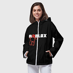 Ветровка с капюшоном женская Роблокс Roblox, цвет: 3D-белый — фото 2