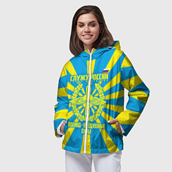 Ветровка с капюшоном женская Военно - воздушные силы, цвет: 3D-белый — фото 2