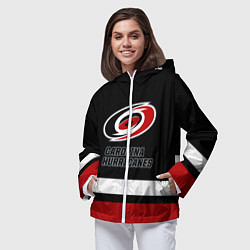 Ветровка с капюшоном женская Каролина Харрикейнз, цвет: 3D-белый — фото 2