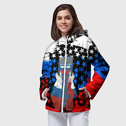 Ветровка с капюшоном женская CountryHumans, цвет: 3D-белый — фото 2