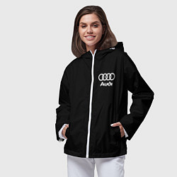 Ветровка с капюшоном женская Audi, цвет: 3D-белый — фото 2
