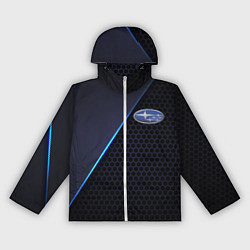 Ветровка с капюшоном женская SUBARU, цвет: 3D-белый