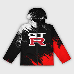 Ветровка с капюшоном женская NISSAN GTR, цвет: 3D-черный