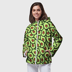 Ветровка с капюшоном женская АВОКАДО, цвет: 3D-белый — фото 2