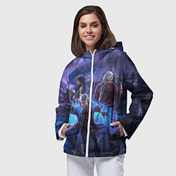 Ветровка с капюшоном женская DEVIL MAY CRY, цвет: 3D-белый — фото 2