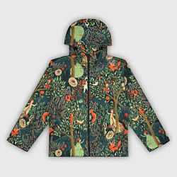 Ветровка с капюшоном женская Abstraction Pattern, цвет: 3D-черный