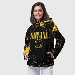 Ветровка с капюшоном женская NIRVANA, цвет: 3D-черный — фото 2