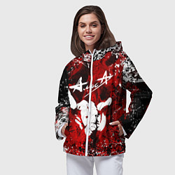 Ветровка с капюшоном женская Алиса, цвет: 3D-белый — фото 2