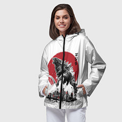 Ветровка с капюшоном женская GODZILLA, цвет: 3D-черный — фото 2