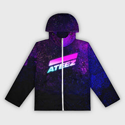 Ветровка с капюшоном женская ATEEZ neon, цвет: 3D-белый