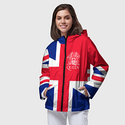Ветровка с капюшоном женская Queen, цвет: 3D-черный — фото 2