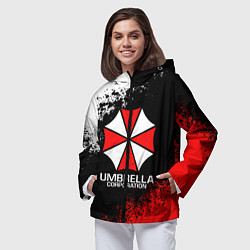 Ветровка с капюшоном женская RESIDENT EVIL UMBRELLA, цвет: 3D-черный — фото 2