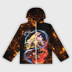 Ветровка с капюшоном женская KIMETSU NO YAIBA, цвет: 3D-белый