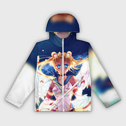 Ветровка с капюшоном женская SAILOR MOON, цвет: 3D-белый