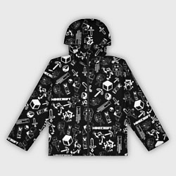 Ветровка с капюшоном женская Minecraft pattern, цвет: 3D-черный