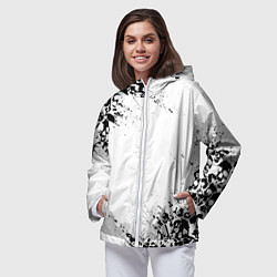 Ветровка с капюшоном женская БЕЛЫЕ ЧЕРЕПА, цвет: 3D-белый — фото 2