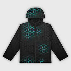 Ветровка с капюшоном женская СТАЛЬНАЯ НЕОНОВАЯ БРОНЯ, цвет: 3D-черный