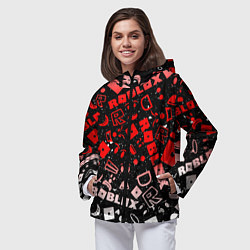 Ветровка с капюшоном женская Roblox, цвет: 3D-черный — фото 2