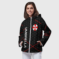 Ветровка с капюшоном женская UMBRELLA CORP, цвет: 3D-белый — фото 2