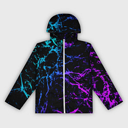 Ветровка с капюшоном женская МРАМОР NEON, цвет: 3D-белый