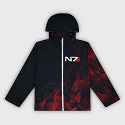 Ветровка с капюшоном женская MASS EFFECT N7, цвет: 3D-белый