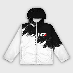 Ветровка с капюшоном женская MASS EFFECT N7, цвет: 3D-белый