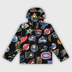 Ветровка с капюшоном женская NBA PATTERN, цвет: 3D-черный