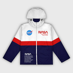 Ветровка с капюшоном женская NASA, цвет: 3D-белый