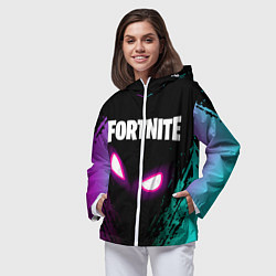 Ветровка с капюшоном женская FORTNITE, цвет: 3D-белый — фото 2