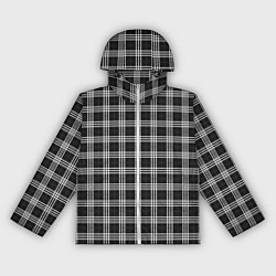 Ветровка с капюшоном женская Шотландка, цвет: 3D-белый