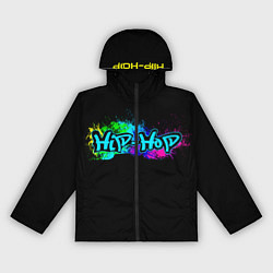 Ветровка с капюшоном женская Hip-Hop, цвет: 3D-черный