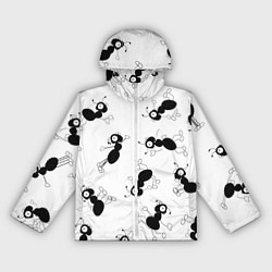 Ветровка с капюшоном женская Муравьи, цвет: 3D-белый
