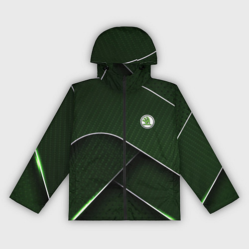 Женская ветровка Шкода мини логотип / 3D-Черный – фото 1