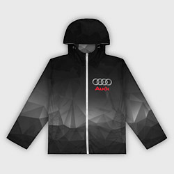 Ветровка с капюшоном женская AUDI, цвет: 3D-белый