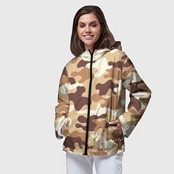 Ветровка с капюшоном женская МИЛИТАРИ, цвет: 3D-черный — фото 2