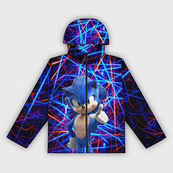 Ветровка с капюшоном женская Sonic, цвет: 3D-черный