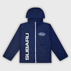 Ветровка с капюшоном женская SUBARU, цвет: 3D-белый