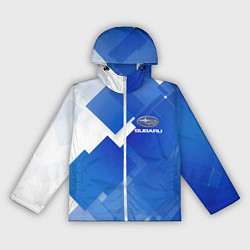 Ветровка с капюшоном женская SUBARU, цвет: 3D-белый
