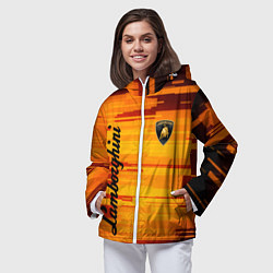 Ветровка с капюшоном женская LAMBORGHINI, цвет: 3D-белый — фото 2