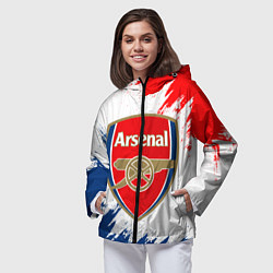 Ветровка с капюшоном женская ARSENAL, цвет: 3D-черный — фото 2