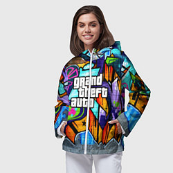 Ветровка с капюшоном женская GTA, цвет: 3D-белый — фото 2