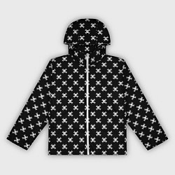 Ветровка с капюшоном женская Черепа, цвет: 3D-белый