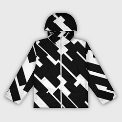 Ветровка с капюшоном женская ГЕОМЕТРИЯ,АБСТРАКЦИЯ,ПОЛОСЫ, цвет: 3D-белый