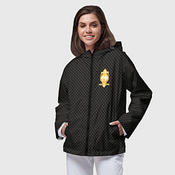 Ветровка с капюшоном женская Hufflepuff, цвет: 3D-черный — фото 2
