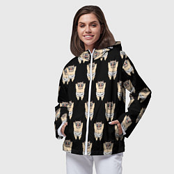 Ветровка с капюшоном женская Иноске, цвет: 3D-белый — фото 2