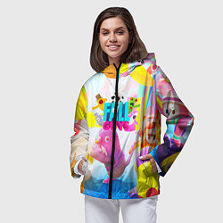 Ветровка с капюшоном женская FALL GAYS ФОЛЛ ГАЙС, цвет: 3D-черный — фото 2