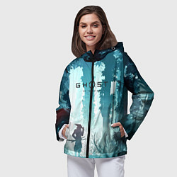Ветровка с капюшоном женская Ghost of Tsushima, цвет: 3D-черный — фото 2
