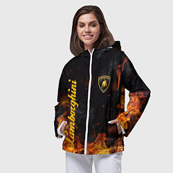 Ветровка с капюшоном женская LAMBORGHINI, цвет: 3D-белый — фото 2