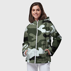 Ветровка с капюшоном женская Camouflage 2, цвет: 3D-белый — фото 2